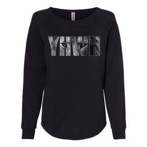 YHWH Yahweh God Lion Clothing Womens California Wash Sweatshirt