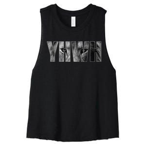 YHWH Yahweh God Lion Clothing Women's Racerback Cropped Tank