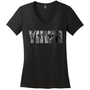 YHWH Yahweh God Lion Clothing Women's V-Neck T-Shirt