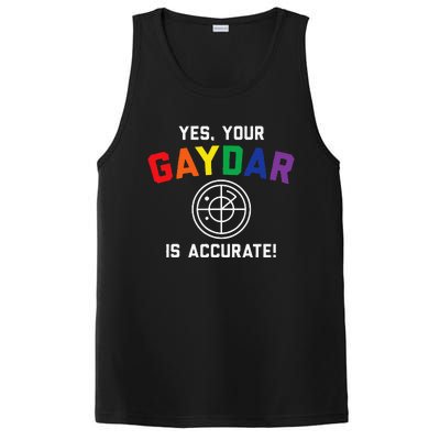 Yes Your Gaydar Is Accurate Funny Lgbt PosiCharge Competitor Tank