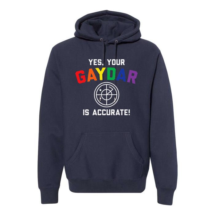 Yes Your Gaydar Is Accurate Funny Lgbt Premium Hoodie