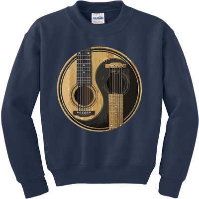 Ying Yang Guitar Guitar Player Kids Sweatshirt