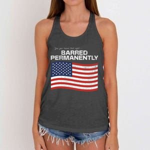 Yes You Heard That Right Barred Permanently Women's Knotted Racerback Tank