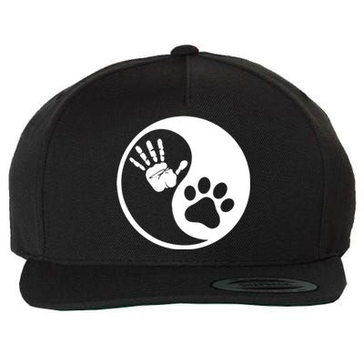 Yin Yang Human Dog Bond Best Friend Wool Snapback Cap