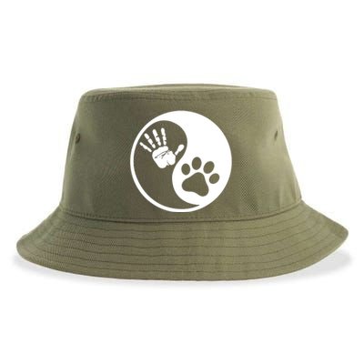 Yin Yang Human Dog Bond Best Friend Sustainable Bucket Hat