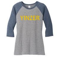 Yinzer Women's Tri-Blend 3/4-Sleeve Raglan Shirt