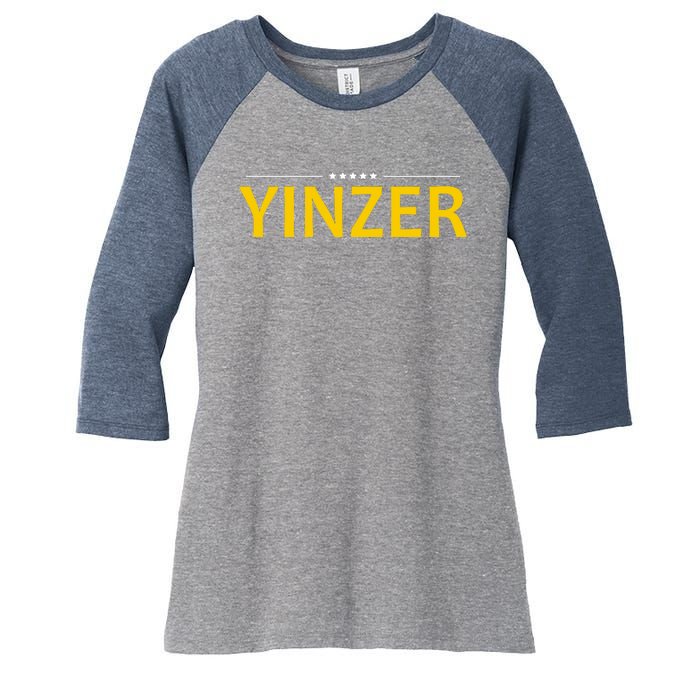 Yinzer Women's Tri-Blend 3/4-Sleeve Raglan Shirt