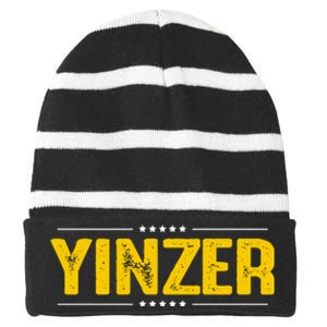 Yinzer Striped Beanie with Solid Band