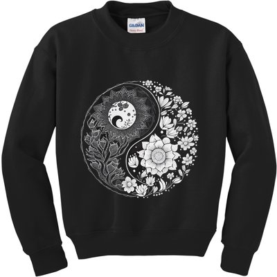 Yin Yang Lotus Mandala Graphic Tees For Men Women Kids Sweatshirt