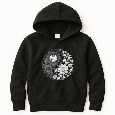 Yin Yang Lotus Mandala Graphic Tees For Men Women Kids Hoodie