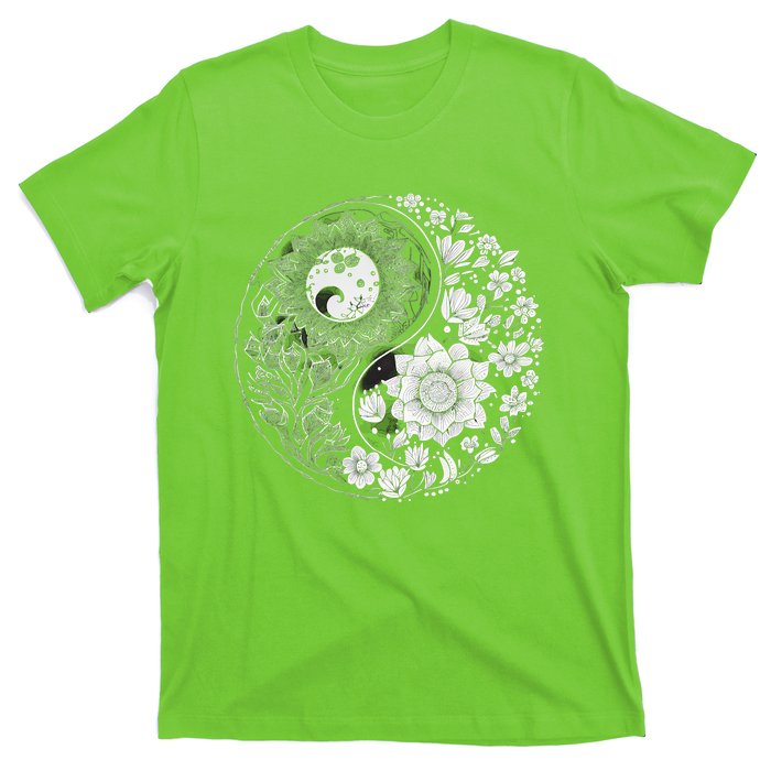 Yin Yang Lotus Mandala Graphic Tees For Men Women T-Shirt