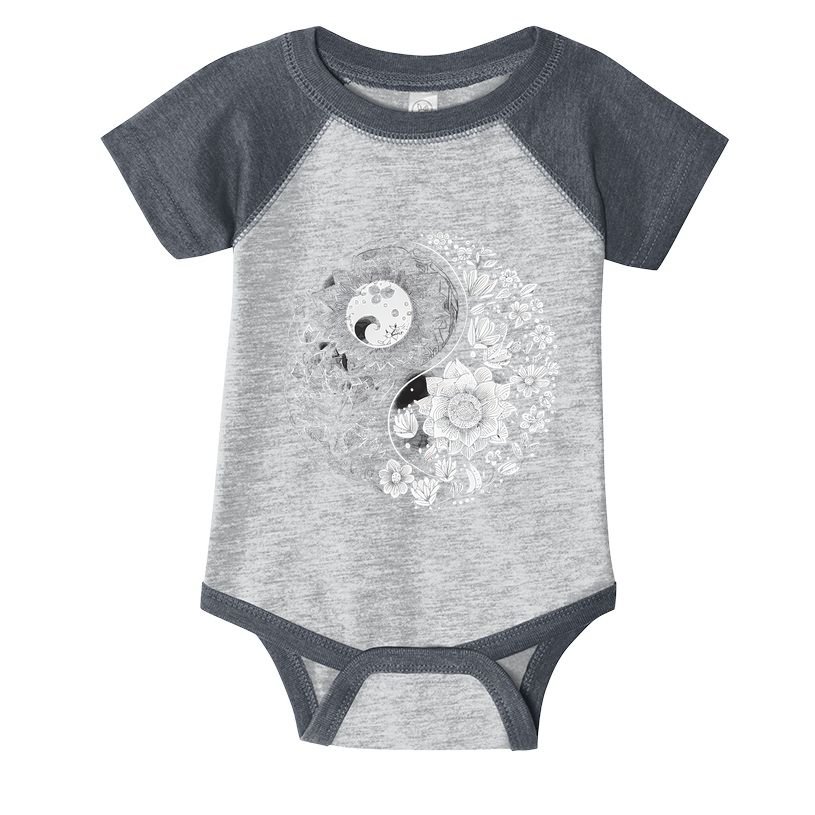 Yin Yang Lotus Mandala Graphic Tees For Men Women Infant Baby Jersey Bodysuit