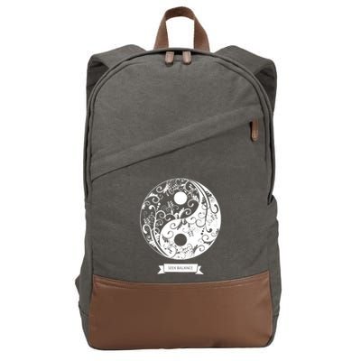 Yin Yang Mandala Cotton Canvas Backpack