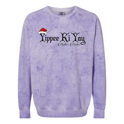 Yippee Yay Mother Fucker Christmas Gift Funny Cute Colorblast Crewneck Sweatshirt