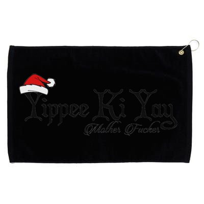 Yippee Yay Mother Fucker Christmas Gift Funny Cute Grommeted Golf Towel