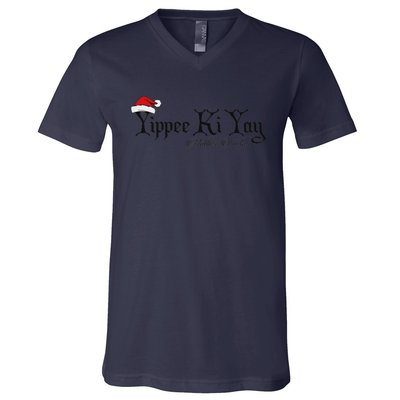 Yippee Yay Mother Fucker Christmas Gift Funny Cute V-Neck T-Shirt