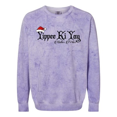 Yippee Yay Mother Fker Censored Funny Christmas Movie Gift Colorblast Crewneck Sweatshirt