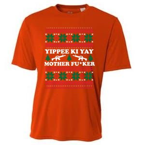 Yippee Yay Mother Fuker Funny Christmas Movie Design Gift Cooling Performance Crew T-Shirt