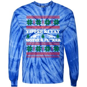 Yippee Yay Mother Fuker Funny Christmas Movie Design Gift Tie-Dye Long Sleeve Shirt