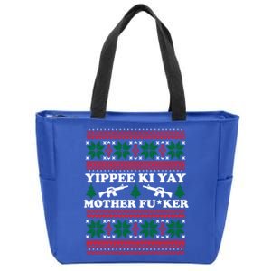 Yippee Yay Mother Fuker Funny Christmas Movie Design Gift Zip Tote Bag