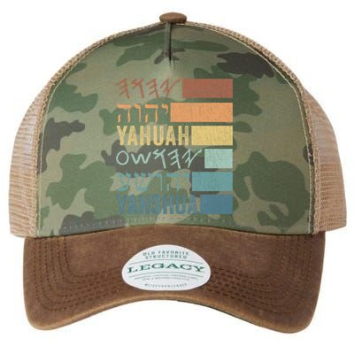 Yahuah Yahshua Names In Paleo Hebrew Legacy Tie Dye Trucker Hat