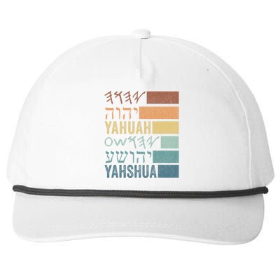 Yahuah Yahshua Names In Paleo Hebrew Snapback Five-Panel Rope Hat