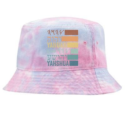 Yahuah Yahshua Names In Paleo Hebrew Tie-Dyed Bucket Hat