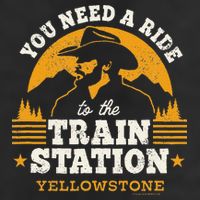 Yellowstone You Need A Ride To The Train Station Garment-Dyed Fleece Hoodie