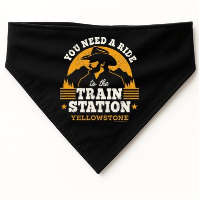 Yellowstone You Need A Ride To The Train Station USA-Made Doggie Bandana