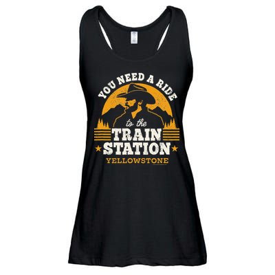Yellowstone You Need A Ride To The Train Station Ladies Essential Flowy Tank