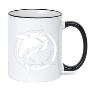 Ying Yang Shark 11oz Black Color Changing Mug