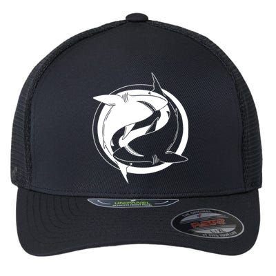 Ying Yang Shark Flexfit Unipanel Trucker Cap