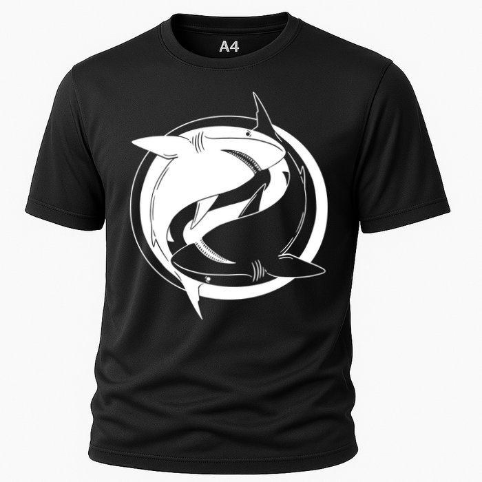 Ying Yang Shark Cooling Performance Crew T-Shirt