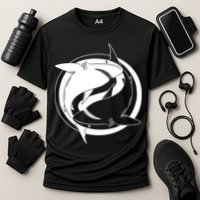Ying Yang Shark Cooling Performance Crew T-Shirt