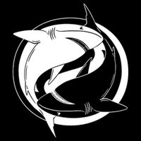 Ying Yang Shark Drawstring Bag