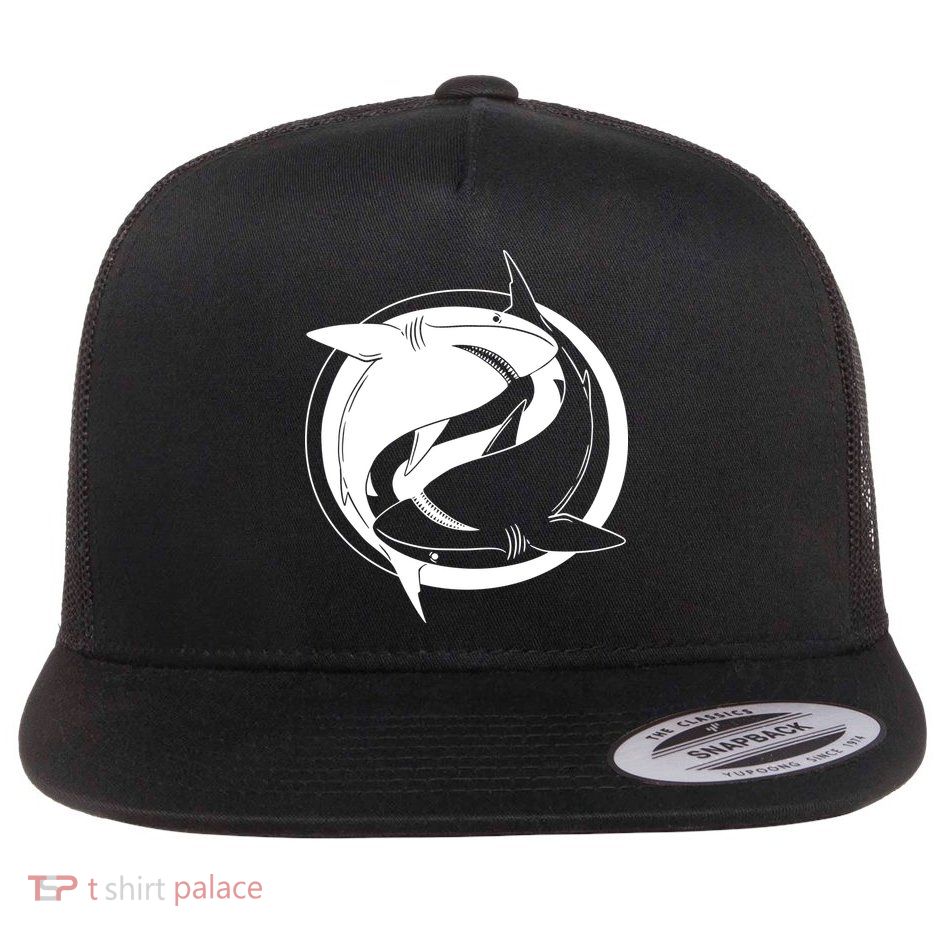 Ying Yang Shark Flatbill Hat