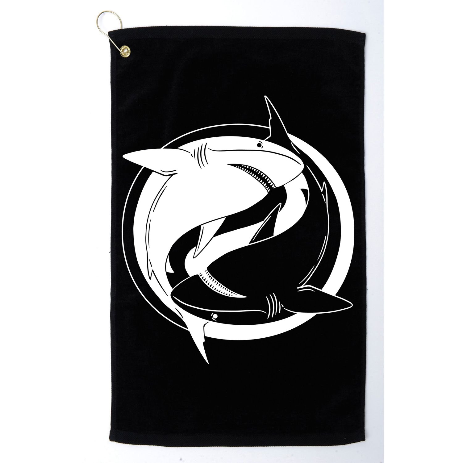 Ying Yang Shark Golf Towel