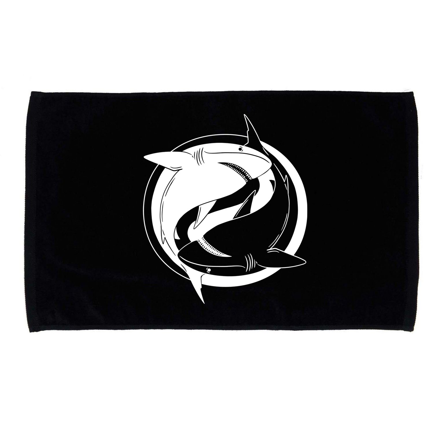 Ying Yang Shark Microfiber Hand Towel