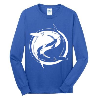 Ying Yang Shark Tall Long Sleeve T-Shirt