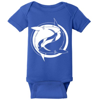 Ying Yang Shark Baby Bodysuit