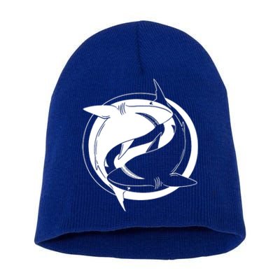 Ying Yang Shark Short Acrylic Beanie