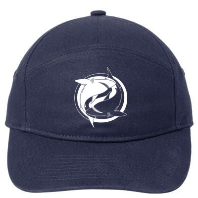 Ying Yang Shark 7-Panel Snapback Hat