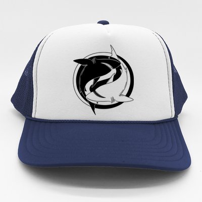 Ying Yang Shark Trucker Hat