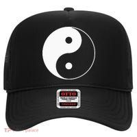 Yin Yang Symbol Taoism Chinese East Asian Philosophy High Crown Mesh Back Trucker Hat