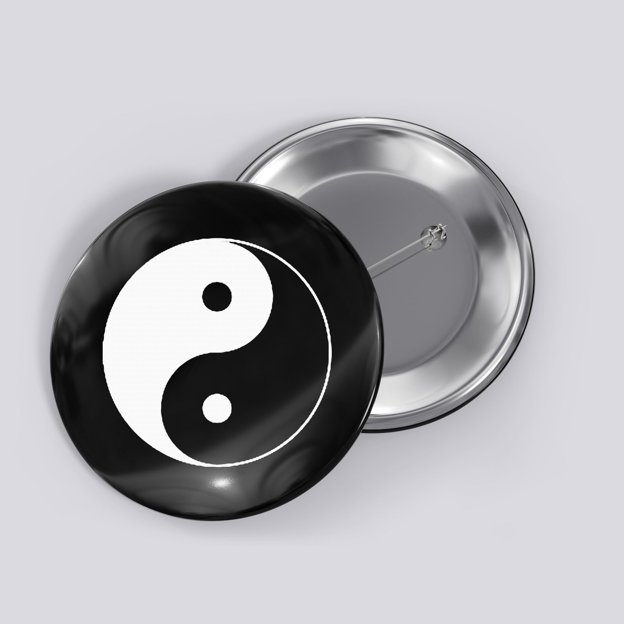 Yin Yang Symbol Taoism Chinese East Asian Philosophy Button