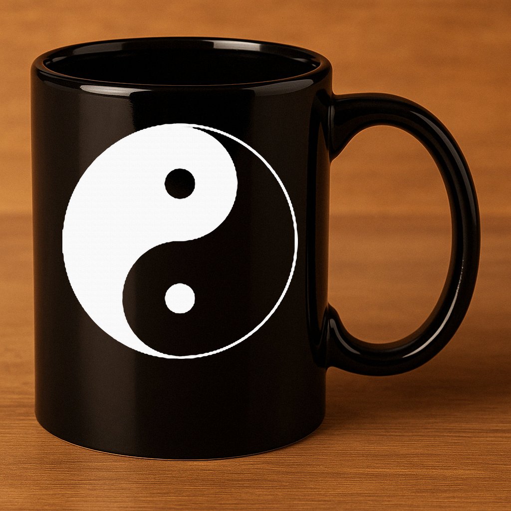 Yin Yang Symbol Taoism Chinese East Asian Philosophy 11oz C Handle Ceramic Mug