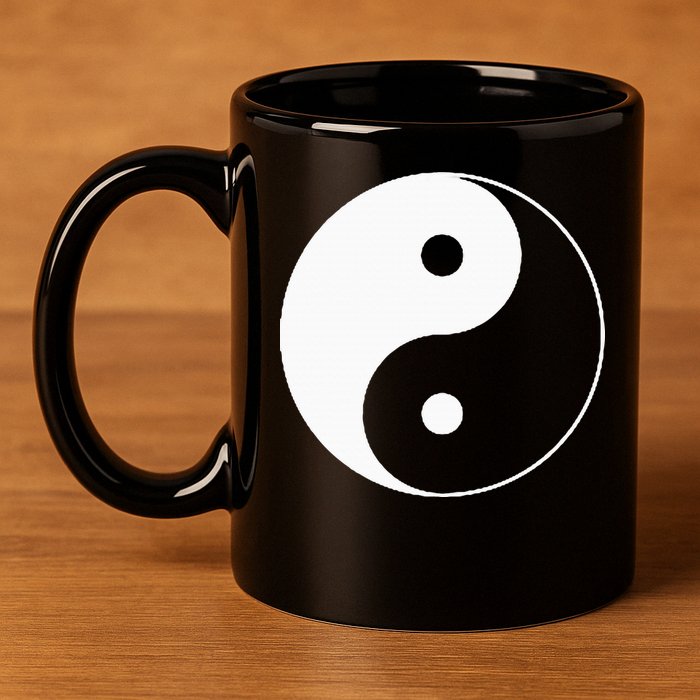 Yin Yang Symbol Taoism Chinese East Asian Philosophy 11oz C Handle Ceramic Mug
