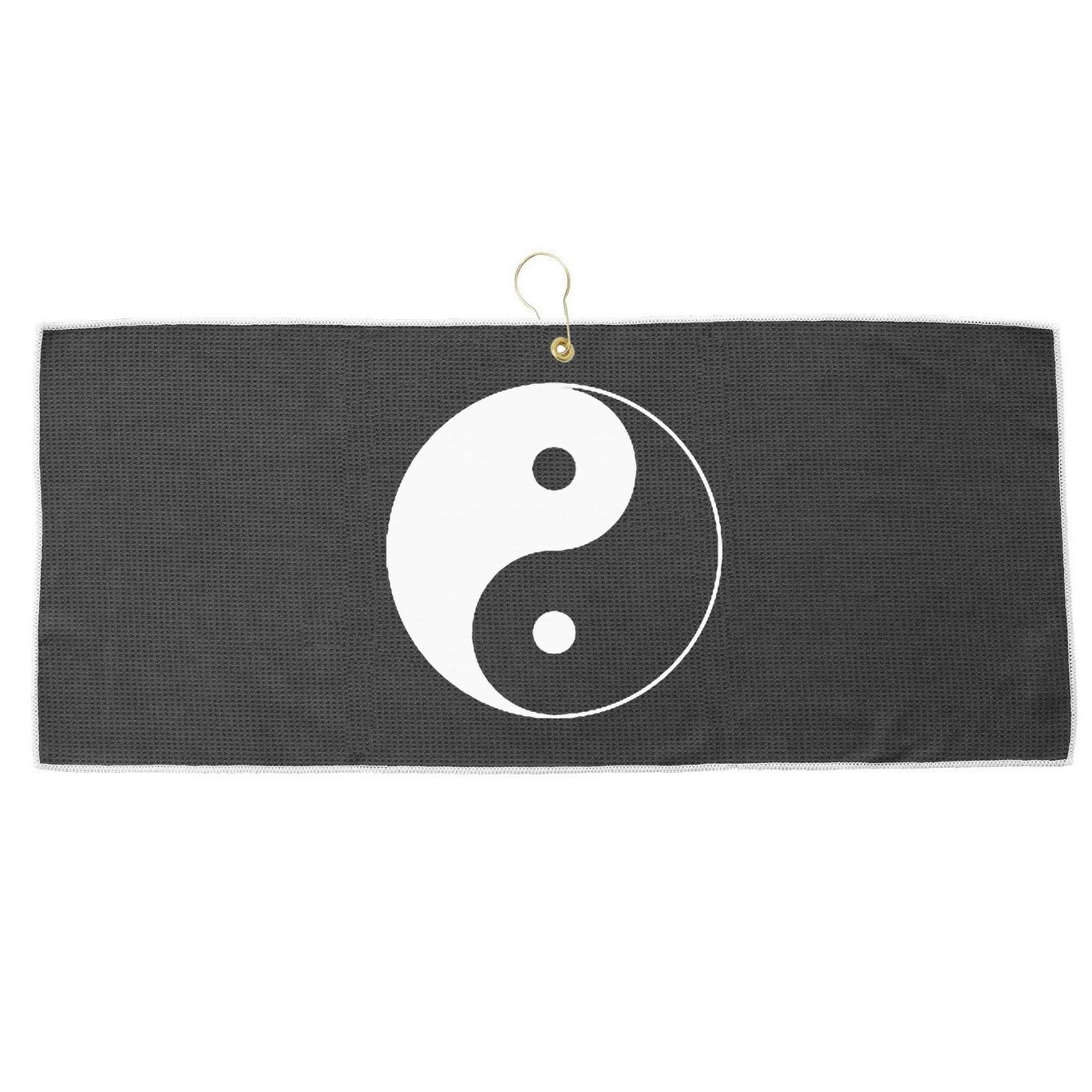 Yin Yang Symbol Taoism Chinese East Asian Philosophy Large Microfiber Waffle Golf Towel