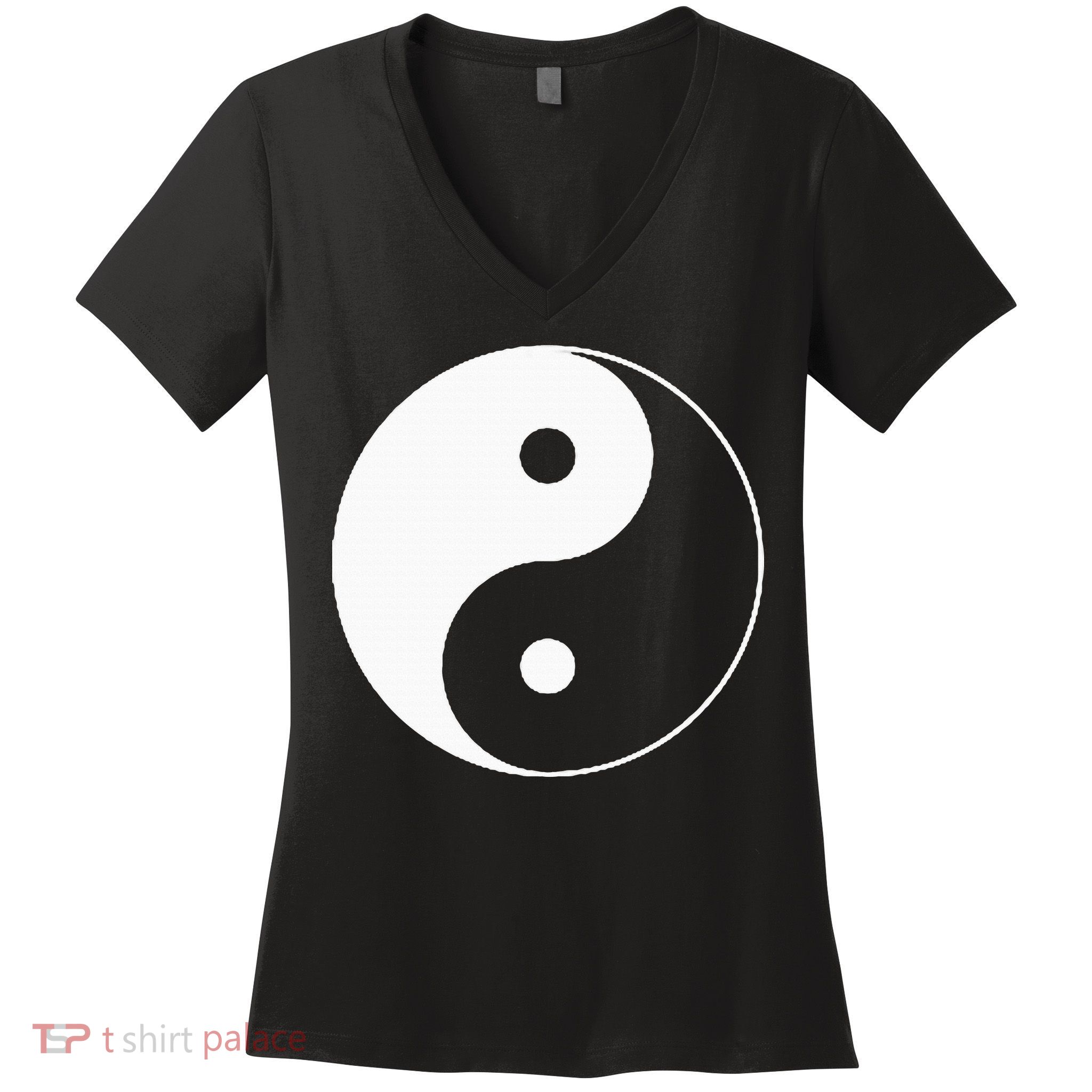 Yin Yang Symbol Taoism Chinese East Asian Philosophy Women's V-Neck T-Shirt