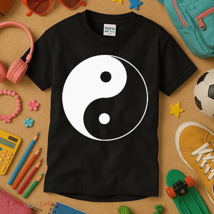 Yin Yang Symbol Taoism Chinese East Asian Philosophy Kids T-Shirt
